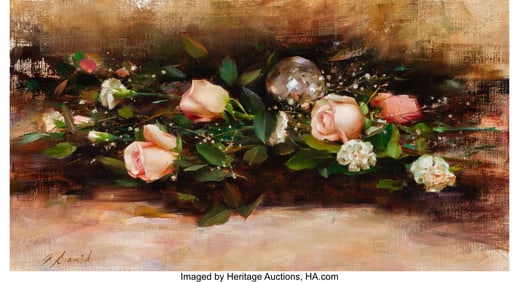 47112: Molly Schmid (American, b. 1969) Christmas Roses
