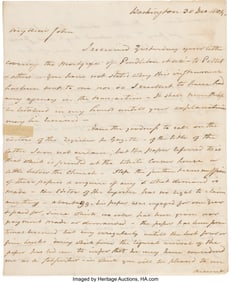 47070&colon; Aaron Burr Unsigned Letter Draft&period; Two pages&comma; 7 7