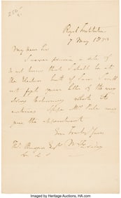 47210&colon; Michael Faraday Autograph Letter Signed&period; One pag