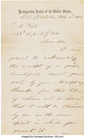 47144: Ulysses S. Grant Autograph Letter Signed. One pa