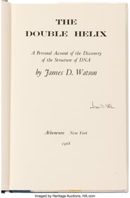 47213: James D. Watson Signed Copy of The Double Helix: