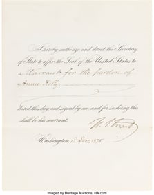 47145: Ulysses S. Grant "Affix-the-Seal" Document Signe