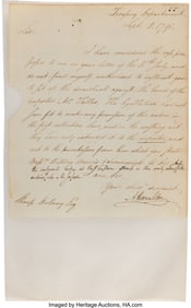 47077&colon; Alexander Hamilton Letter Signed with Two Lines 