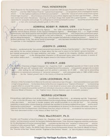 47221: Steve Jobs Signed Program with Additional Signat