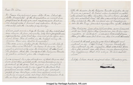 47225&colon; Meyer Lansky Autograph Letter Signed&period; Two pages&comma;