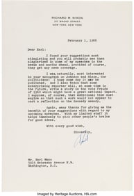 47166&colon; Richard Nixon Typed Letter Signed&period; One page&comma; 7 1