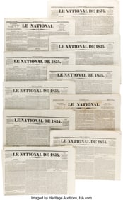 47025: Ten Issues of Le National with Texas Revolution