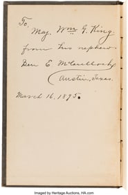 47028&colon; Victor M&period; Rose&period; Presentation Copy of The Life an
