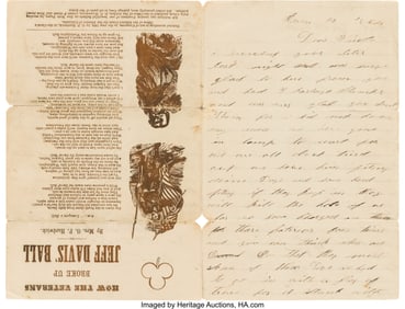 47105: Civil War Soldier's Letter by Jacob A. Post of t