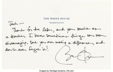 47170&colon; Barack Obama Autograph Letter Signed&period; One page o