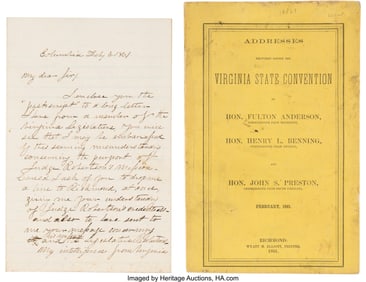 47106&colon; John S&period; Preston Autograph Letter Signed&period;  Two pa