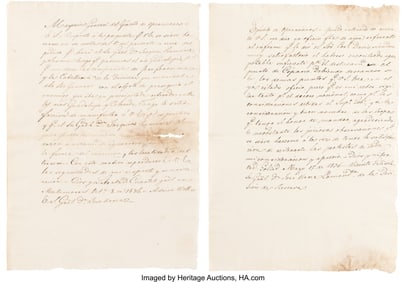 47031&colon; &lbrack;Texas Revolution&rsqb;&period; Period Scribal Fair Copies o