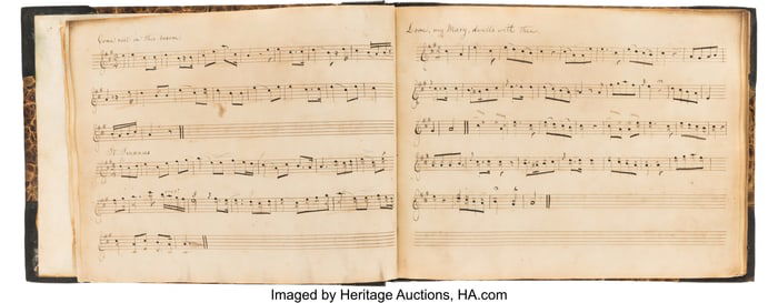 47107: Edmund Ruffin Autograph Musical Manuscript Book