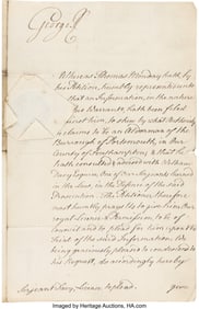 47174: King George III Document Signed. Two pages of a