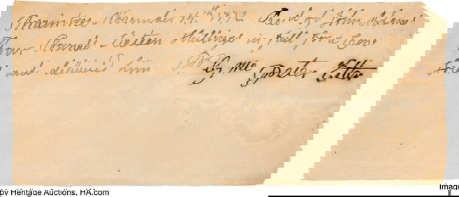 47111: John Adams Autograph Document Signed Within the