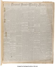 47034: The Deseret Semi-Weekly News: Approximately 100