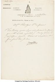 47176: Napoleon Bonaparte Letter Signed. One page, 9 x