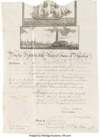 47116: James Madison and James Monroe Scallop Top Ship'