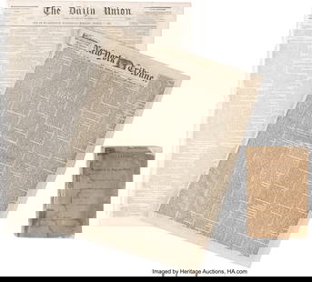 Two Newspapers Containing Very Early Reporting o: Two Newspapers Containing Very Early Reporting on the Dred Scott Decision and an 1860 Printing of "A Report of the Decision of the Supreme Court&period;&period;&period;in the Case of Dred Scott &amp;c