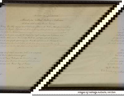 Abraham Lincoln Signed Judicial Appointment. One: Abraham Lincoln Signed Judicial Appointment&period; One partially printed page&comma; 20 1&sol;2 x 15 3&sol;4 inches &lpar;sight&rpar;&comma; Washington&comma; D&period;C&period;&semi; June 2&comma; 1
