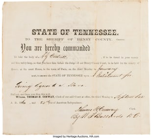 47041&colon; Arrest Warrant for Giving Liquor to a Slave&period; One
