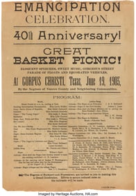 47050&colon; &lbrack;Juneteenth&rsqb;&period; 40th &lbrack;sic&rsqb; Anniversary of Emancipa