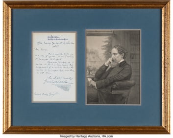 47191: Charles Dickens Autograph Letter Signed. One pag