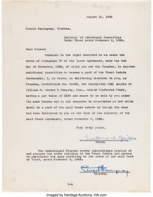 47196&colon; Ernest Hemingway Typed Document Signed&period; One page