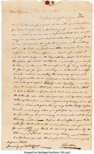 [Revolutionary War]. Patriotic Letter by Charles: &lbrack;Revolutionary War&rsqb;&period; Patriotic Letter by Charles Clinton Beatty Written Less than Three Months Prior to the Battle of Lexington&period; One page&comma; 7 5&sol;8 x 12 1&sol;4 inches