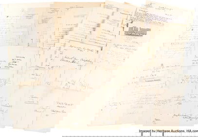 47199&colon; Group Lot of 47 Literary and Notable Autographs 