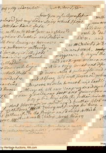 [Patrick Henry]. Sarah Henry Autograph Letter Si: &lbrack;Patrick Henry&rsqb;&period; Sarah Henry Autograph Letter Signed with Dolley Madison ANS Giving Provenance&period; Sarah Henry's letter measures 7 1&sol;4 x 9 1&sol;2 inches&comma; and is writt