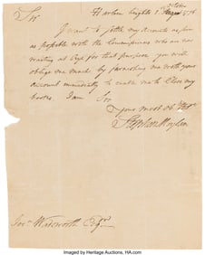 47061: Stephen Moylan Autograph Letter Signed. One page