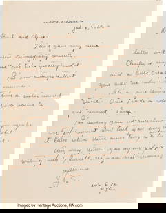 John Steinbeck Autograph Letter and Printed Nobe: John Steinbeck Autograph Letter and Printed Nobel Prize Acceptance Speech Signed&period; One page&comma; 6 1&sol;2 x 8 1&sol;4 inches&comma; New York&semi; January 5&comma; 1963&period; Written on his