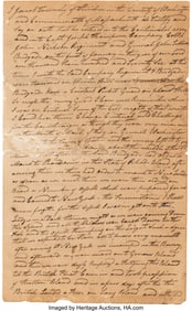 47065&colon; &lbrack;Revolutionary War&rsqb;&period; Handwritten Statement by Ja