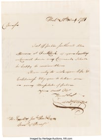 47066&colon; &lbrack;Revolutionary War&rsqb;&period; Anthony Wayne Letter Signed
