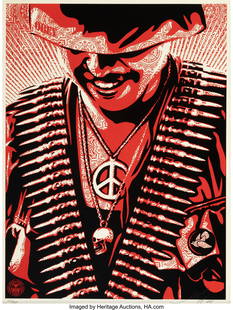 Shepard Fairey (b. 1970) Duality Of Humanity 1,: Shepard Fairey &lpar;b&period; 1970&rpar; Duality Of Humanity 1&comma; 2008 Screenprint in colors on Cream Speckletone paper 24 x 18 inches &lpar;61&period;0 x 45&period;7 cm&rpar; &lpar;sheet&rpar; E