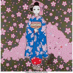 43236&colon; Takashi Murakami &lpar;b&period; 1962&rpar; Maiko in Kyoto&comma; Cherr