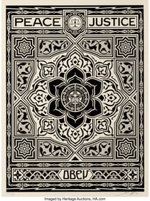 43087&colon; Shepard Fairey &lpar;b&period; 1970&rpar; Peace And Justice Ornam