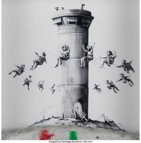 43012&colon; After Banksy Walled Off Hotel Box&comma; 2017 Lithogra