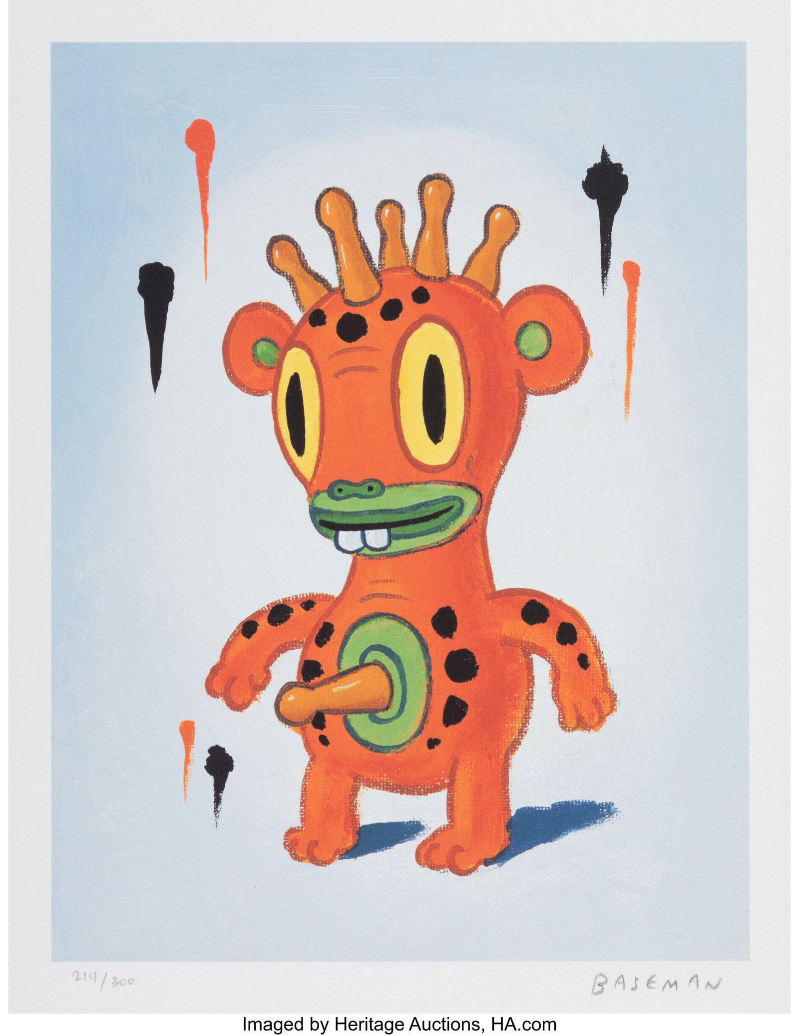 Gary Baseman (b. 1960) Pupik Archival pigment pr: Gary Baseman (b. 1960) Pupik Archival pigment print in colors on wove paper 14 x 10-3/4 inches (35.6 x 27.3 cm) (sheet) Ed. 214/300 Si