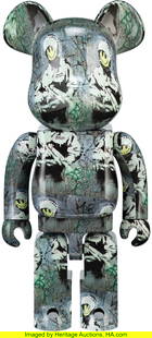 BE@RBRICK X Brandalism Riot Cop 1000%, 2022 Pain: BE&commat;RBRICK X Brandalism Riot Cop 1000&percnt;&comma; 2022 Painted cast resin 28 x 13-1&sol;2 x 9 inches &lpar;71&period;1 x 34&period;3 x 22&period;9 cm&rpar; Stamped on underside of feet Produc