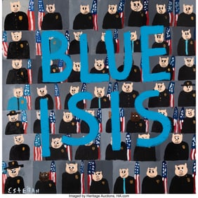 43323&colon; Esteban Whiteside &lpar;b&period; 1985&rpar; Blue ISIS Acrylic on
