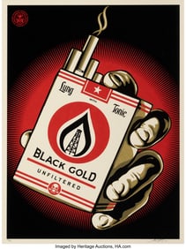 43094&colon; Shepard Fairey &lpar;b&period; 1970&rpar; Black Gold&comma; 2015 Screen