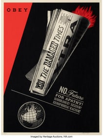 43099&colon; Shepard Fairey &lpar;b&period; 1970&rpar; Damaged Times&comma; 2017 Scr