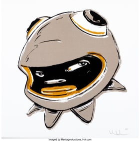 43024&colon; Hebru Brantley &lpar;b&period; 1981&rpar; Smile &lpar;Gold & Silver&rpar;&comma; 