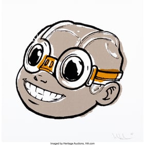 43025&colon; Hebru Brantley &lpar;b&period; 1981&rpar; Smile &lpar;Gold & Silver&rpar;&comma; 