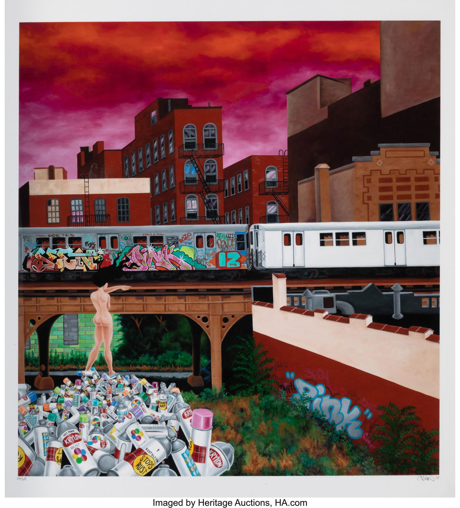 Lady Pink (20th Century) Death of Graffiti, 2019: Lady Pink (20th Century) Death of Graffiti, 2019 Archival pigment print in colors on wove paper 26 x 24 inches (66.0 x 61.0 cm) (sheet) Ed. 56&