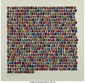43067&colon; Ben Eine &lpar;b&period; 1970&rpar; Oranges and Lemons&comma; 2011 Scre