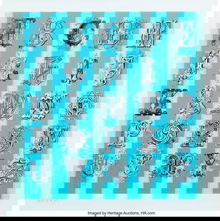 Ben Eine (b. 1970) Whitewalls A-Z, 2011 Screenpr: Ben Eine &lpar;b&period; 1970&rpar; Whitewalls A-Z&comma; 2011 Screenprint in colors on wove paper 26 x 26 inches &lpar;66&period;0 x 66&period;0 cm&rpar; &lpar;sheet&rpar; Ed&period; 32&sol;100 Signe