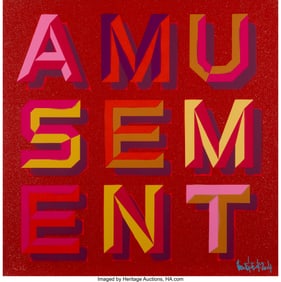 43069&colon; Ben Eine &lpar;b&period; 1970&rpar; Amusement &lpar;Red&rpar;&comma; 2014 Screenp